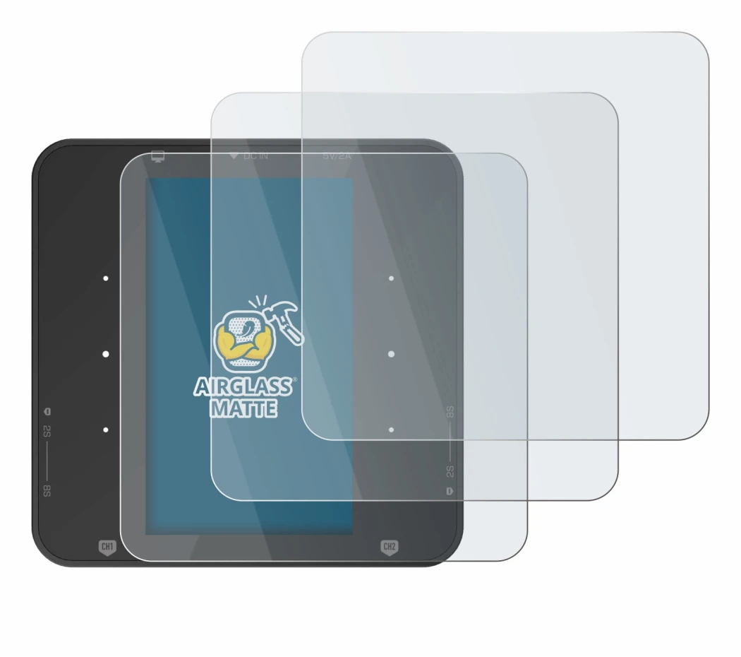 Imagen del dispositivo ISDT P30 con una amplia variedad de protectores de pantalla.