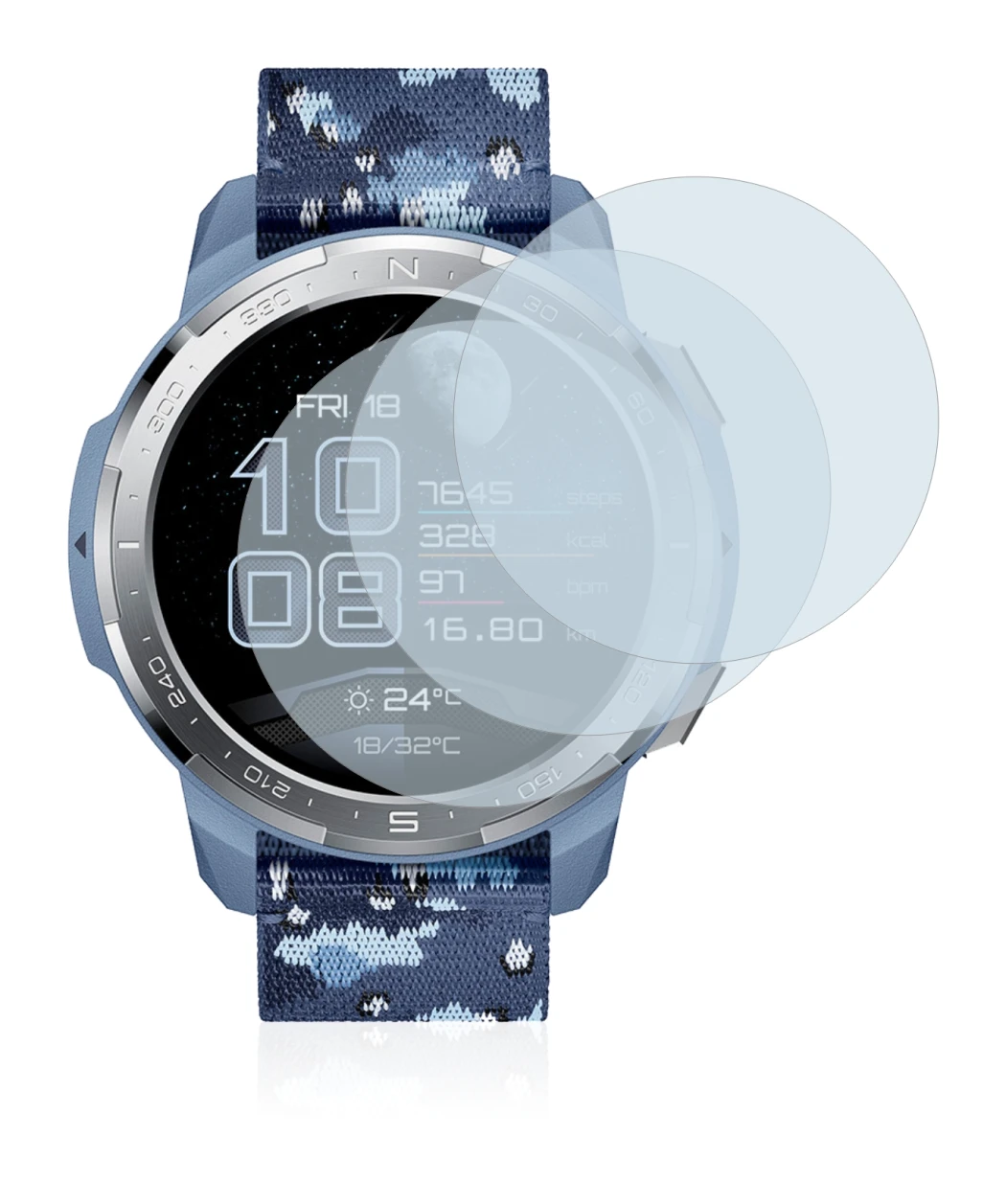 Imagen del dispositivo Honor Watch GS Pro con una amplia variedad de protectores de pantalla.