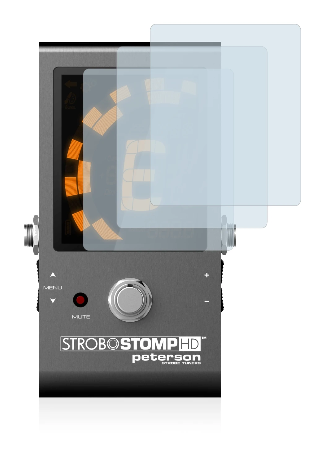 Imagen del dispositivo Peterson Strobostomp HD con una amplia variedad de protectores de pantalla.
