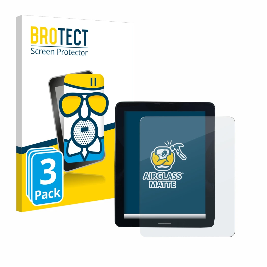 Parte frontal de un envase de producto con el logotipo de la marca BROTECT. Al lado se muestra el dispositivo Volvo Polestar 2