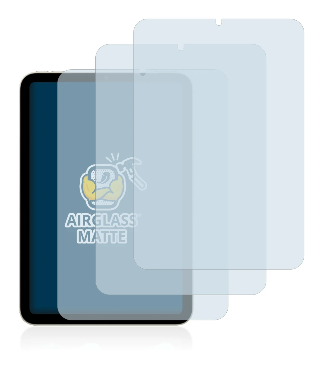 Imagen del dispositivo Apple iPad Mini 6 2021 con una amplia variedad de protectores de pantalla.