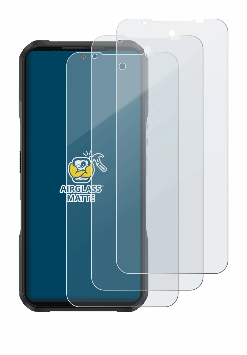 Imagen del dispositivo Doogee V20 con una amplia variedad de protectores de pantalla.