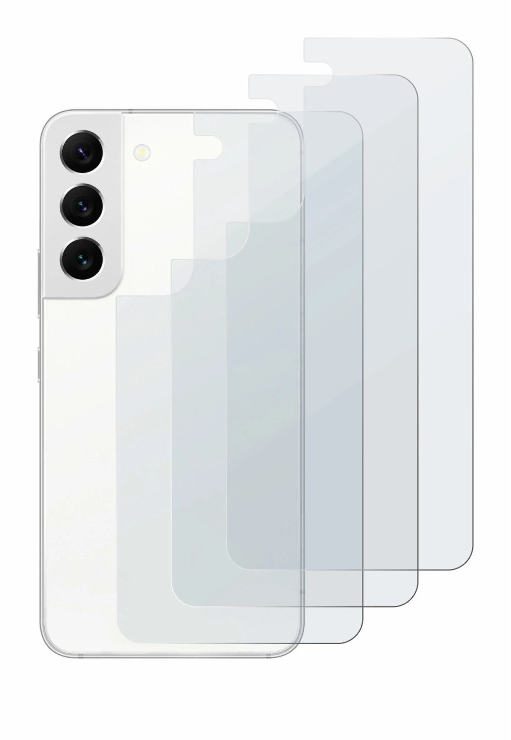 Imagen del dispositivo Samsung Galaxy S22 5G (Trasero) con una amplia variedad de protectores de pantalla.