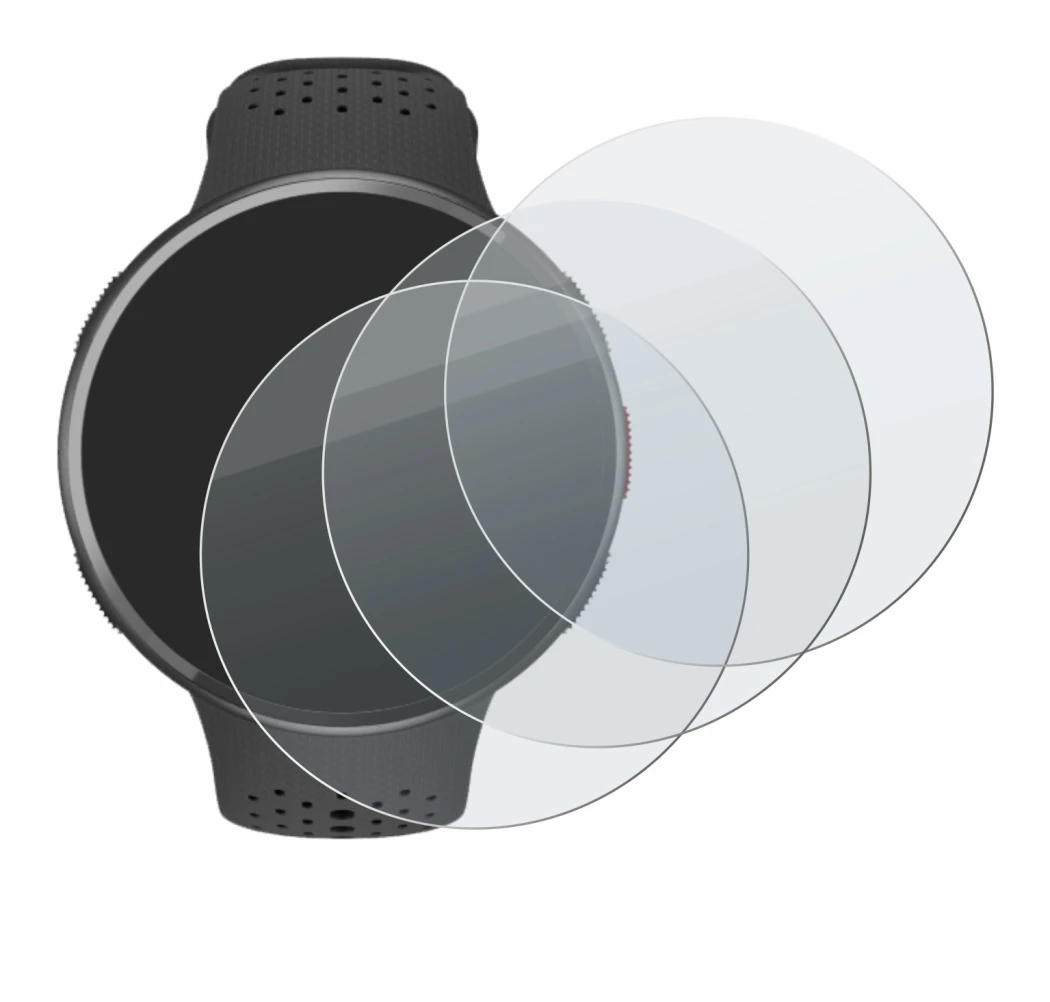 Imagen del dispositivo Polar Pacer Pro con una amplia variedad de protectores de pantalla.