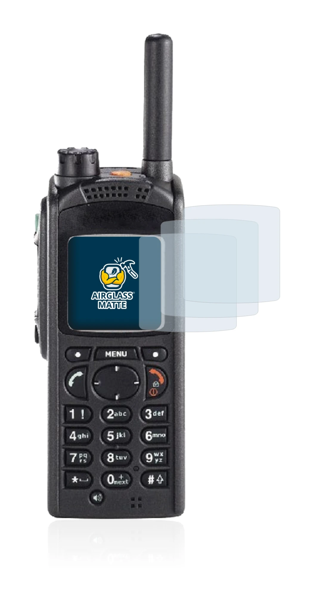 Imagen del dispositivo Motorola MTP850 con una amplia variedad de protectores de pantalla.