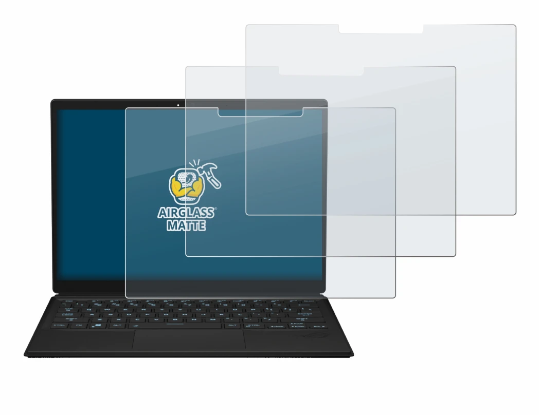 Imagen del dispositivo ASUS ROG Flow Z13 2023 con una amplia variedad de protectores de pantalla.