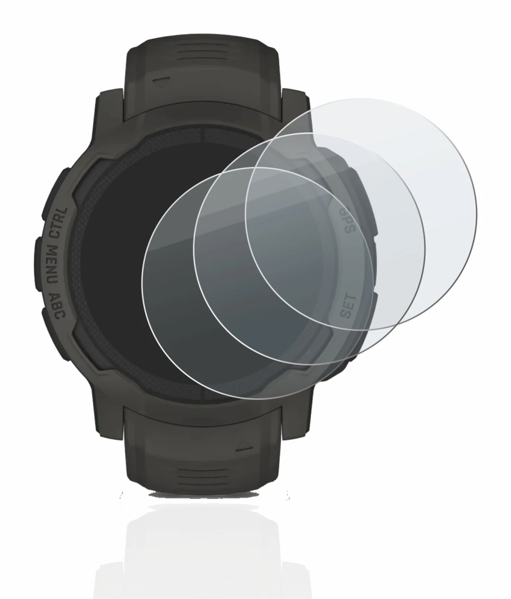 Imagen del dispositivo Garmin Instinct 2 Solar con una amplia variedad de protectores de pantalla.