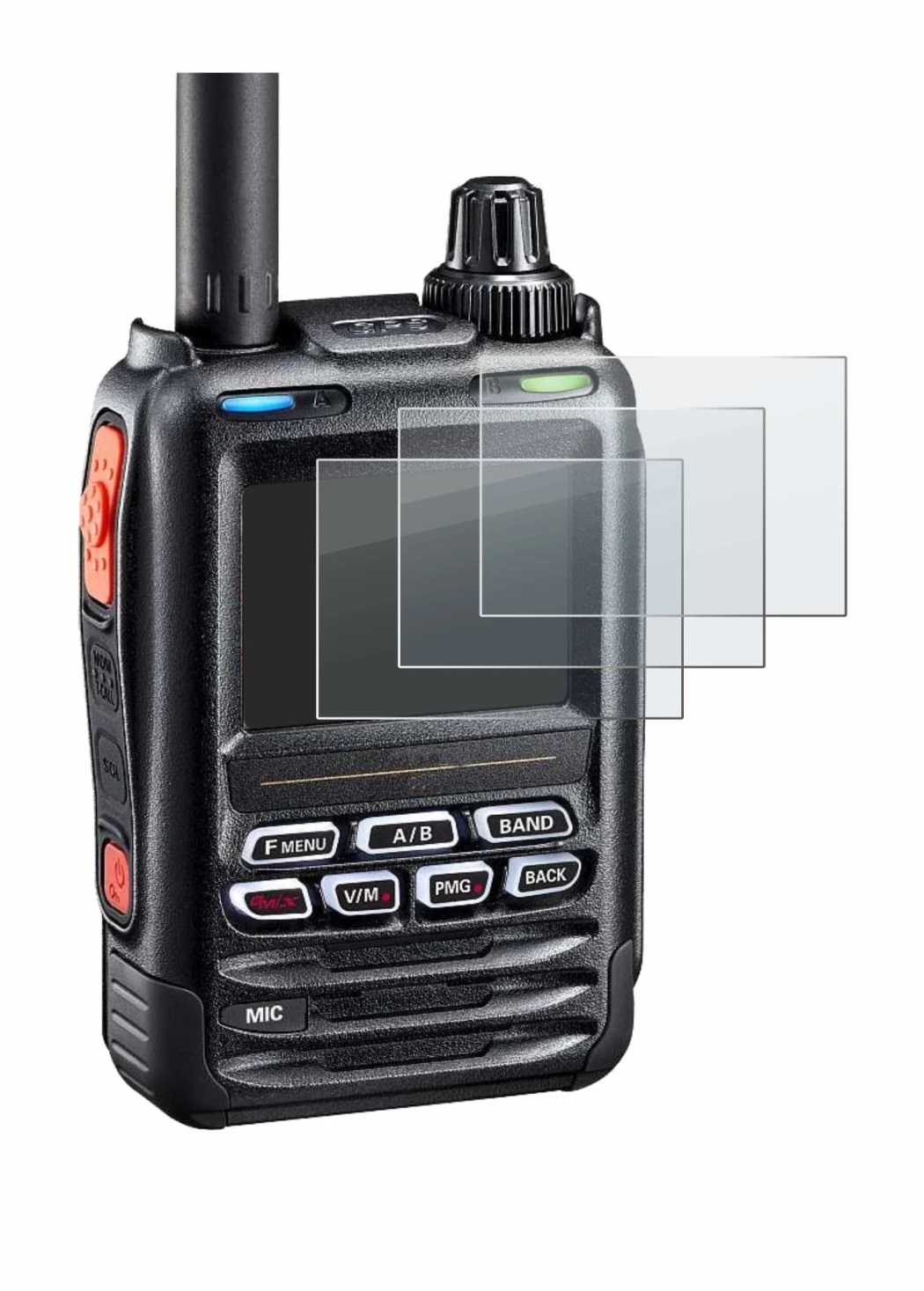 Imagen del dispositivo Yaesu FT-5DE/DR con una amplia variedad de protectores de pantalla.