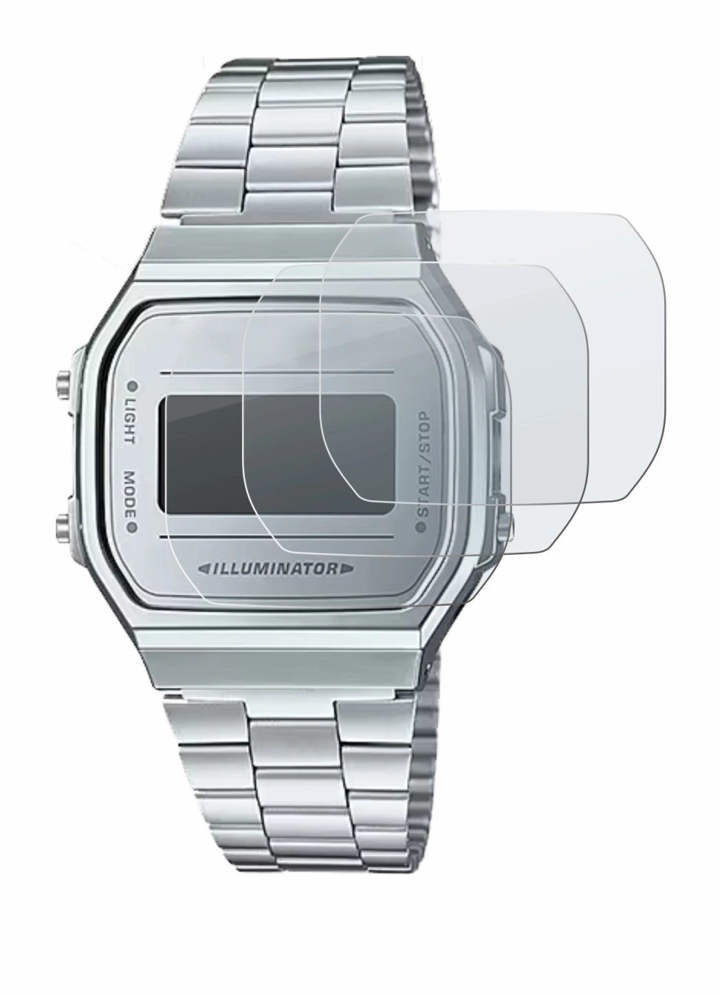 Imagen del dispositivo Casio A168WEM-7EF con una amplia variedad de protectores de pantalla.