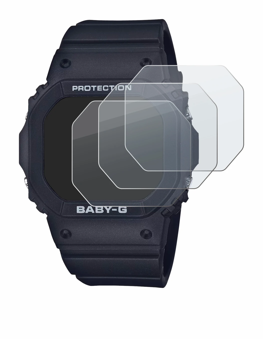 Imagen del dispositivo Casio Baby-G BGD-565 con una amplia variedad de protectores de pantalla.