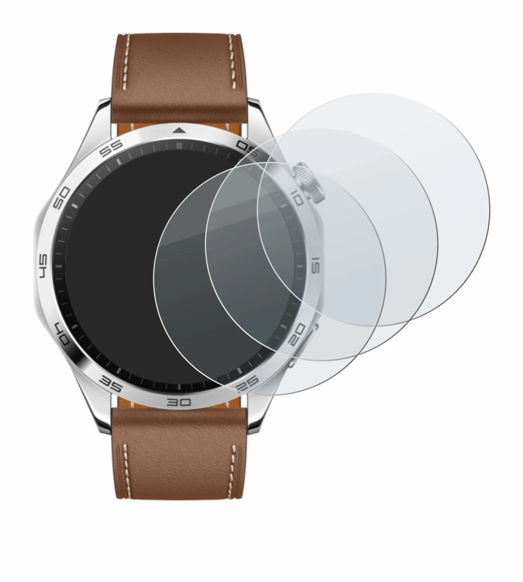 Imagen del dispositivo Huawei Watch GT 4 (46mm) con una amplia variedad de protectores de pantalla.