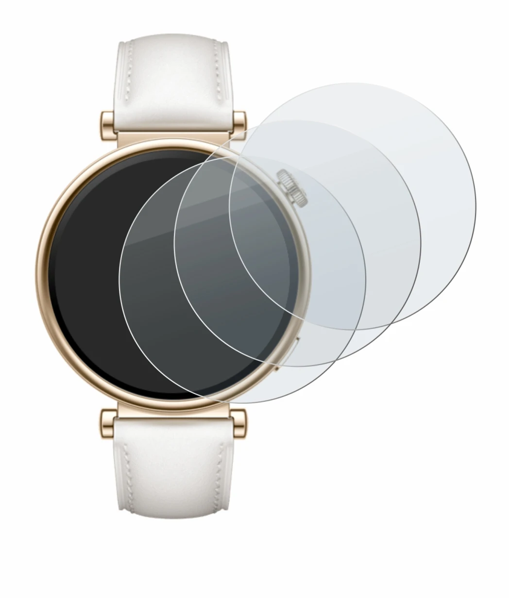 Imagen del dispositivo Huawei Watch GT 4 (41mm) con una amplia variedad de protectores de pantalla.