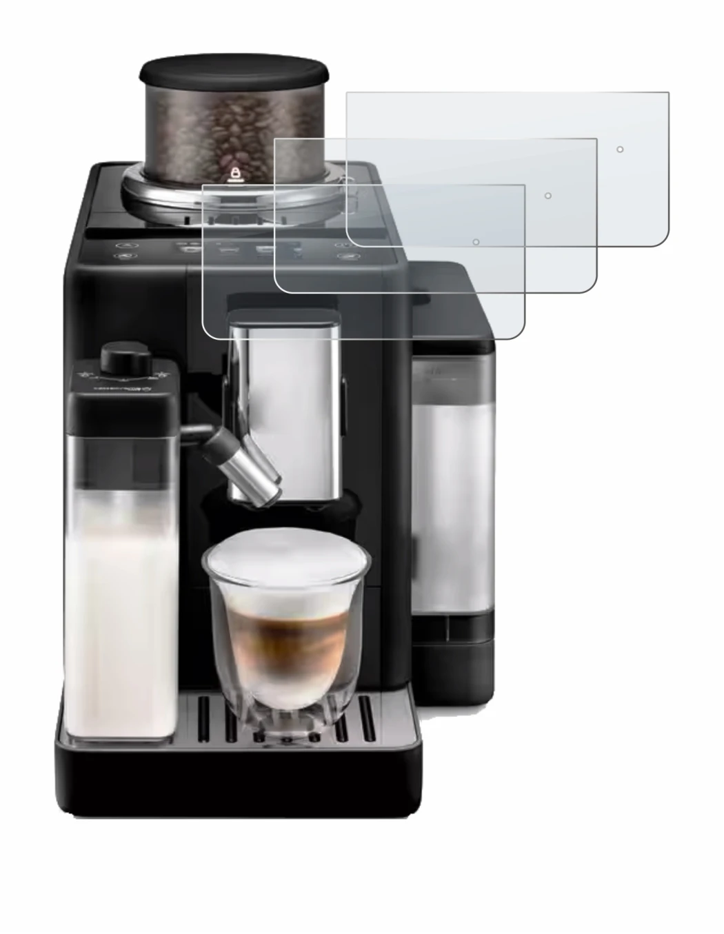 Imagen del dispositivo DeLonghi Rivelia con una amplia variedad de protectores de pantalla.