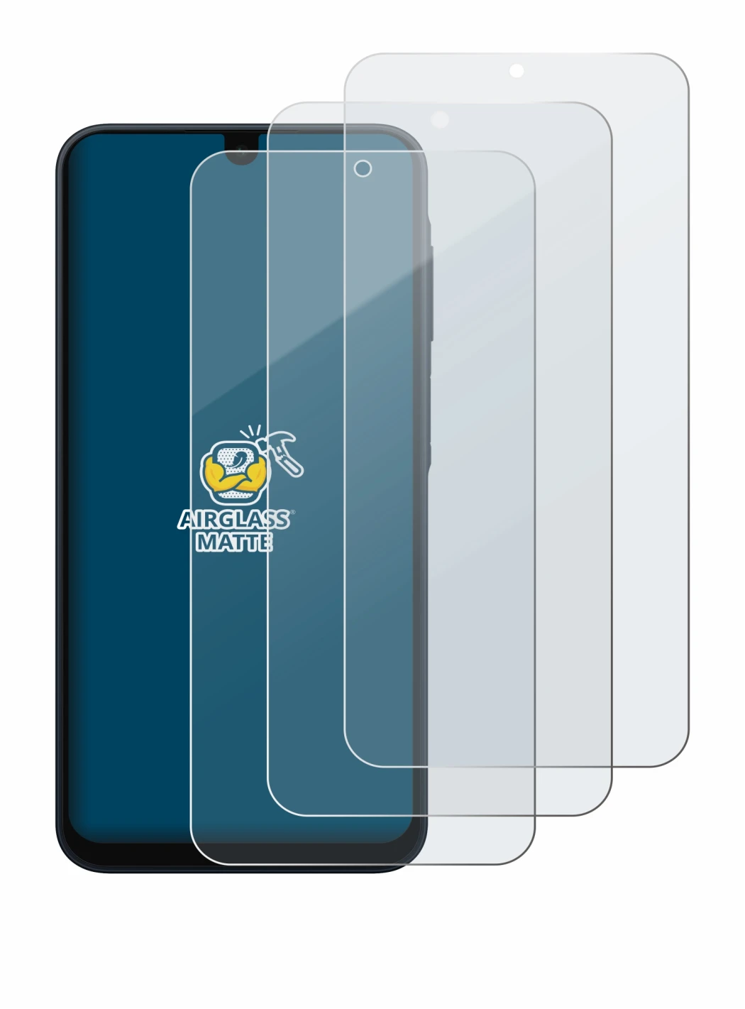 Imagen del dispositivo Samsung Galaxy A16 5G con una amplia variedad de protectores de pantalla.