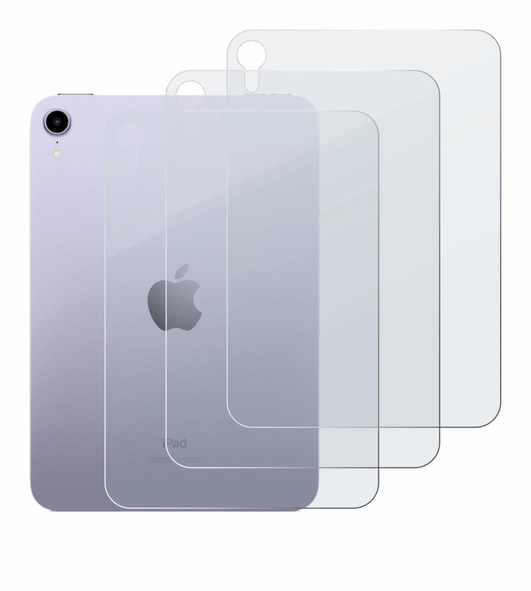 Imagen del dispositivo Apple iPad Mini 7 2024 (Trasero) con una amplia variedad de protectores de pantalla.