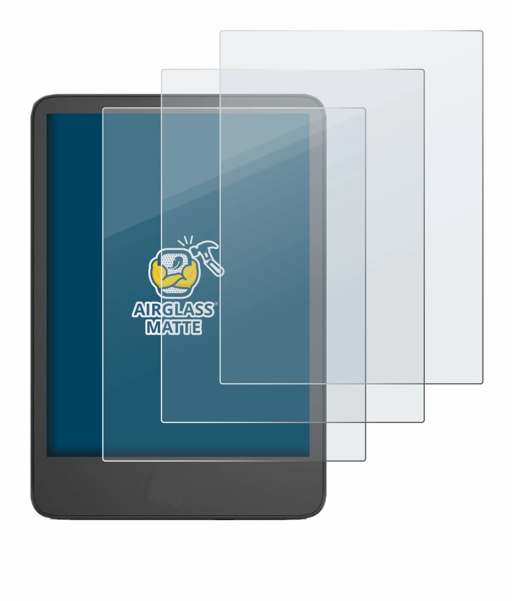 Imagen del dispositivo Amazon Kindle 2024 con una amplia variedad de protectores de pantalla.