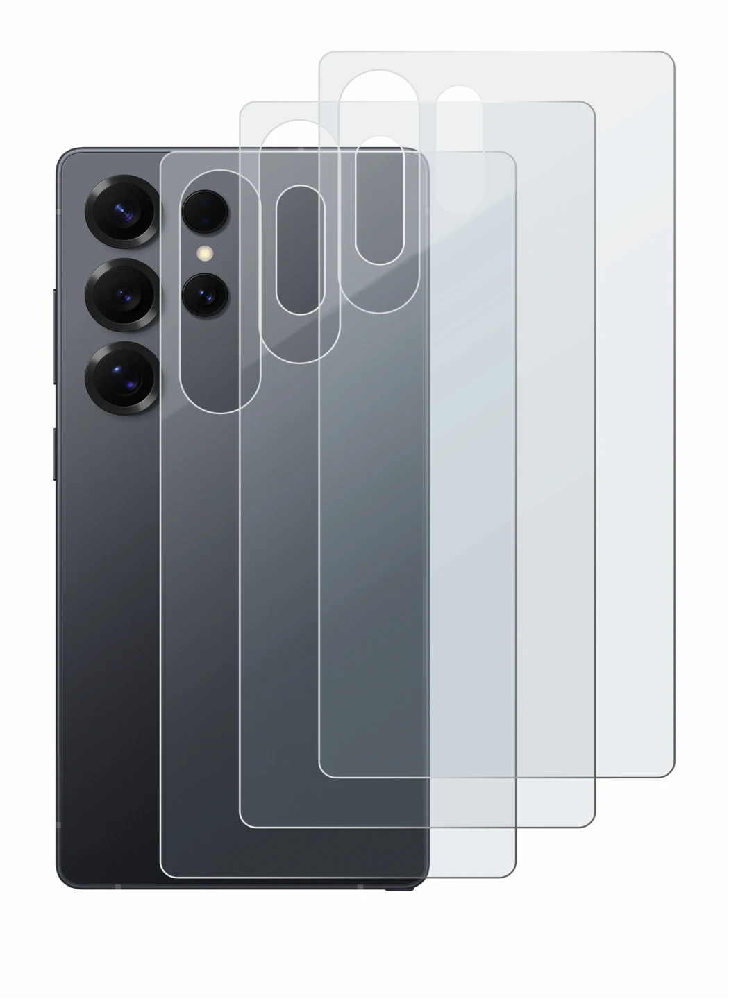 Imagen del dispositivo Samsung Galaxy S25 Ultra Enterprise Edition (Trasero) con una amplia variedad de protectores de pantall