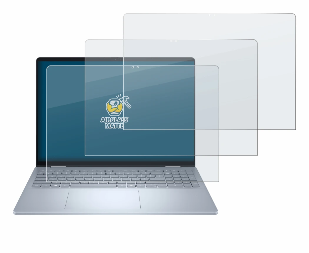 Imagen del dispositivo Dell 16 Plus-2-in-1 con una amplia variedad de protectores de pantalla.