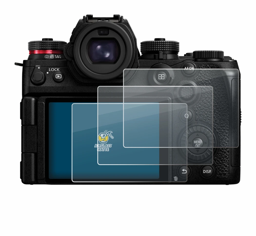 Imagen del dispositivo Panasonic Lumix S1R II con una amplia variedad de protectores de pantalla.