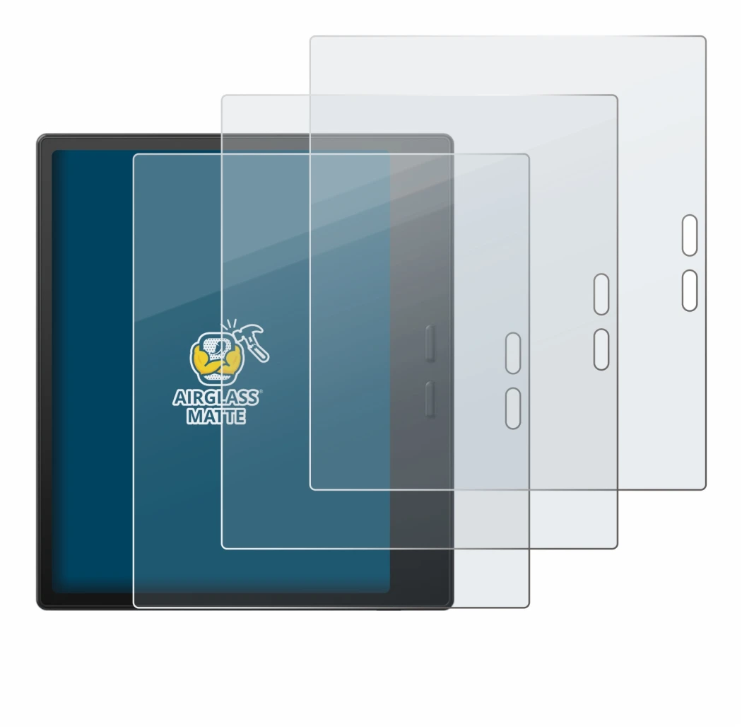 Imagen del dispositivo Boox Go 7 con una amplia variedad de protectores de pantalla.