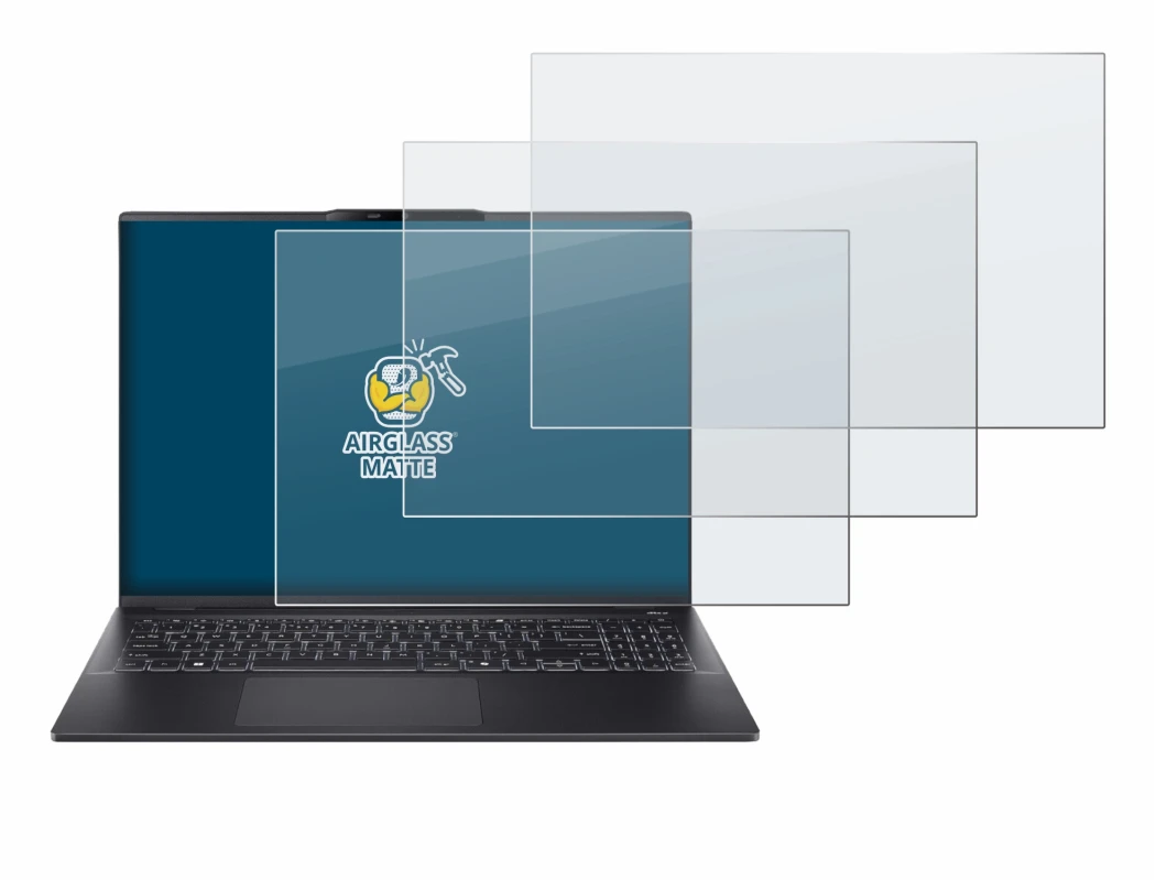 Imagen del dispositivo Acer Swift 16 AI con una amplia variedad de protectores de pantalla.