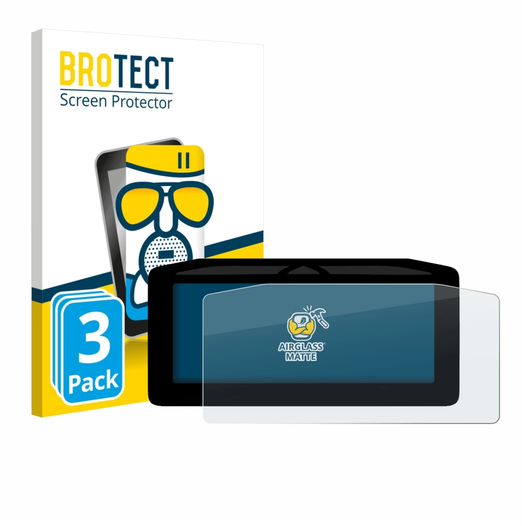 Parte frontal de un envase de producto con el logotipo de la marca BROTECT. Al lado se muestra el dispositivo Ducati Streetfig