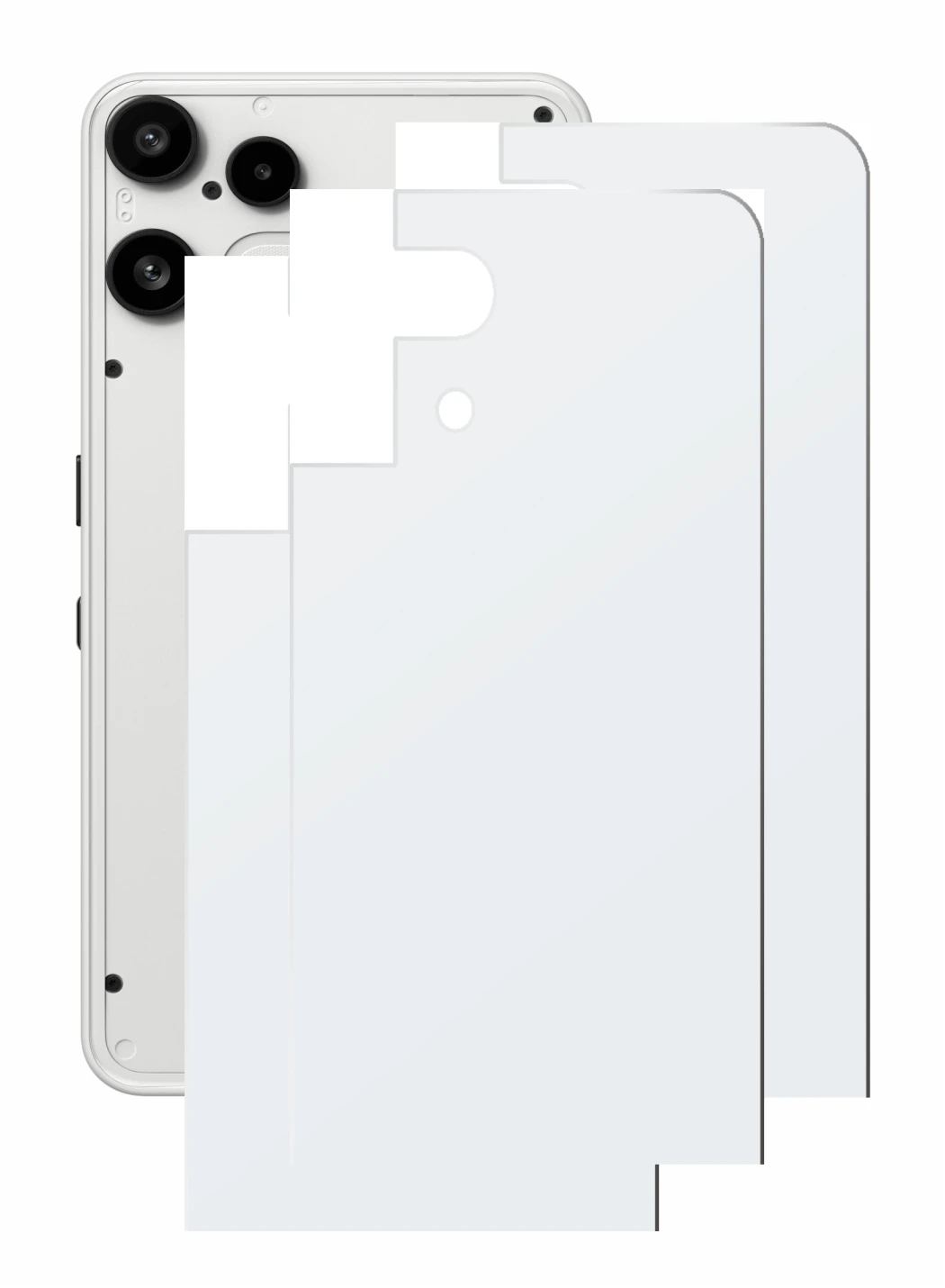 Imagen del dispositivo Nothing Phone (3a) Lite (Trasero) con una amplia variedad de protectores de pantalla.