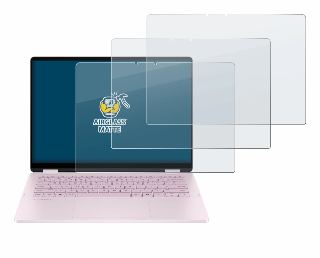 Imagen del dispositivo HP OmniBook 5 Flip 14 14-fp0153ng con una amplia variedad de protectores de pantalla.