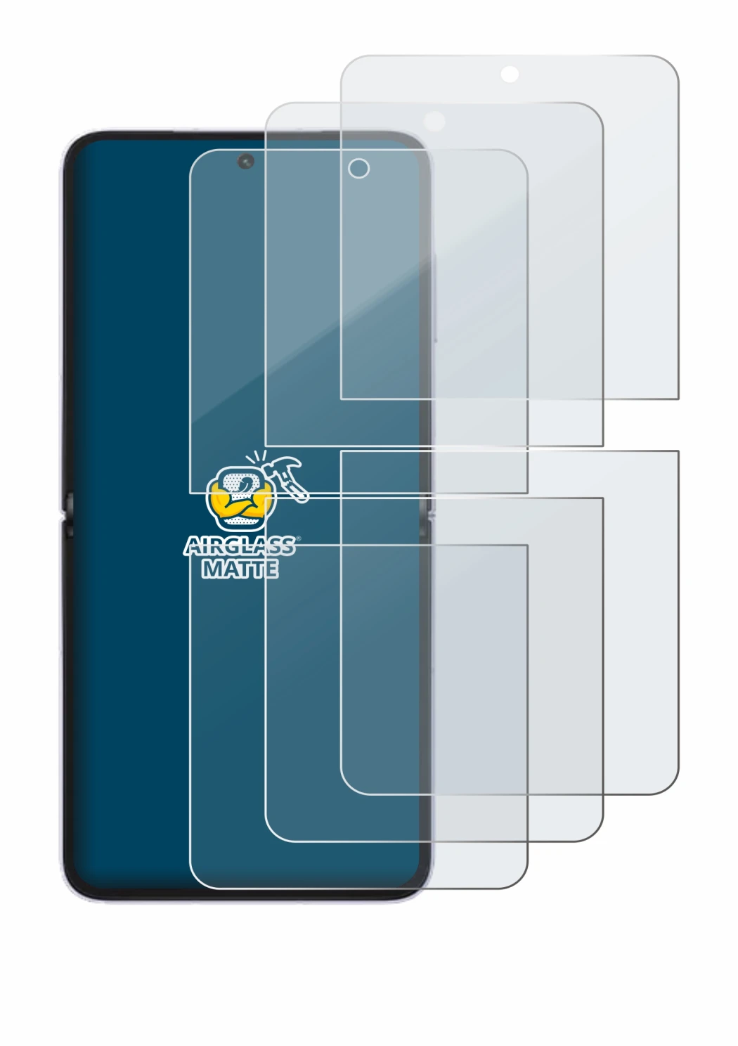 Imagen del dispositivo Honor Magic V Flip 2 con una amplia variedad de protectores de pantalla.