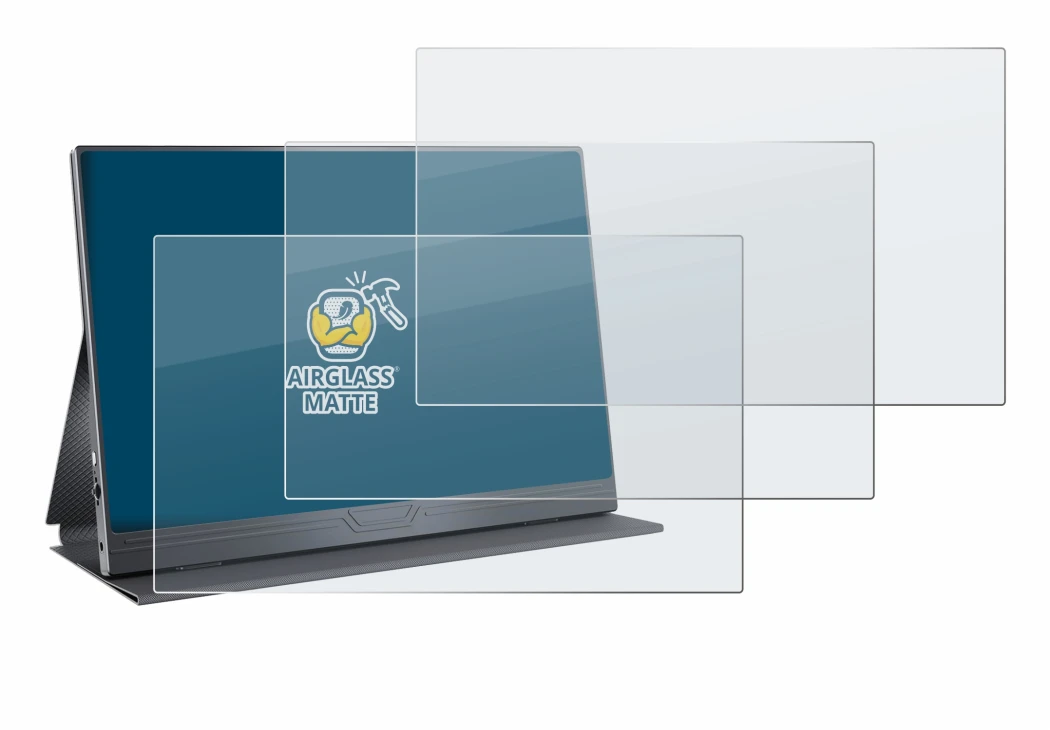 Imagen del dispositivo CUIUIC GS156B2 con una amplia variedad de protectores de pantalla.