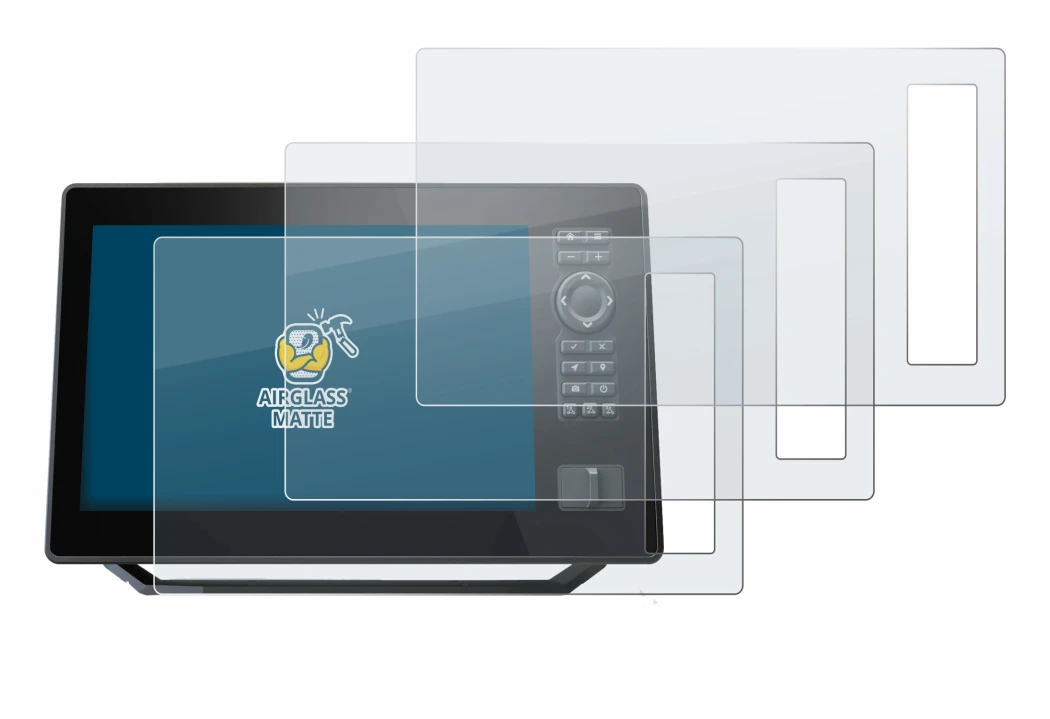 Imagen del dispositivo Humminbird Xplore 9 con una amplia variedad de protectores de pantalla.