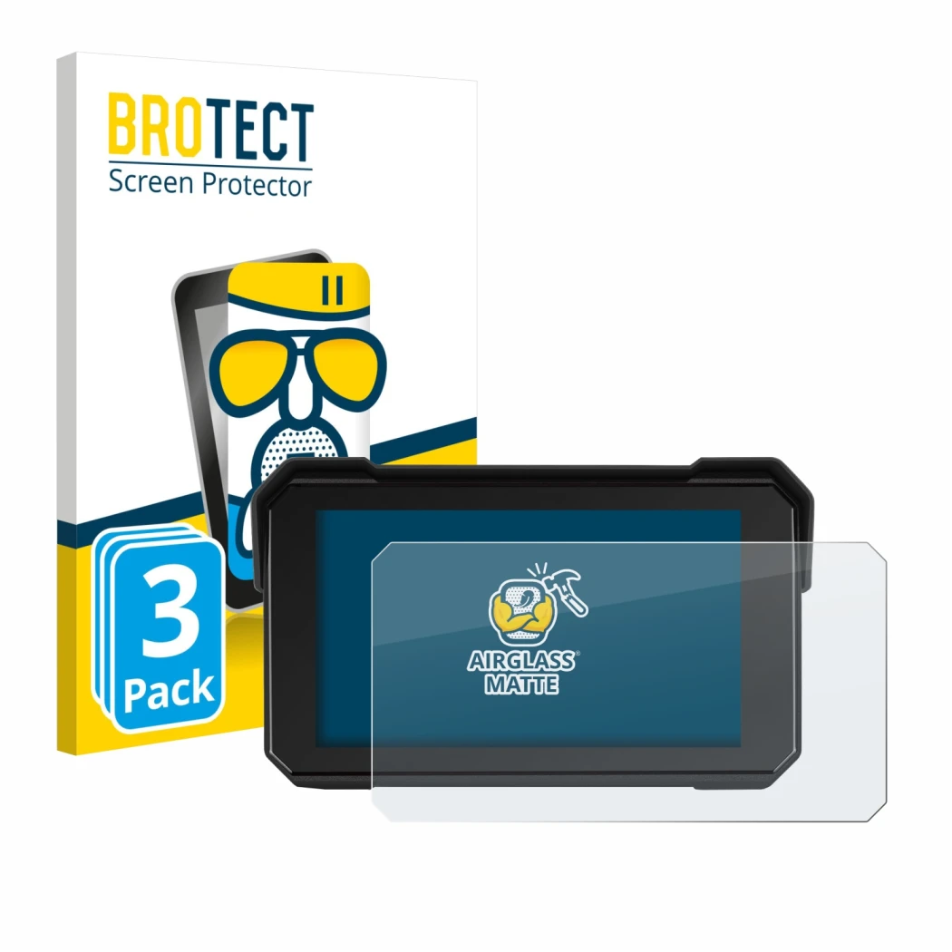 Parte frontal de un envase de producto con el logotipo de la marca BROTECT. Al lado se muestra el dispositivo GOHHDL A4058-AM3