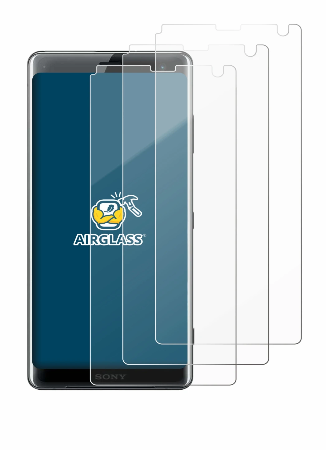 Imagen del dispositivo Sony Xperia XZ3 con una amplia variedad de protectores de pantalla.