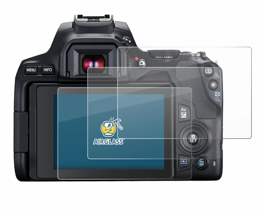 Imagen del dispositivo Canon EOS 250D con una amplia variedad de protectores de pantalla.
