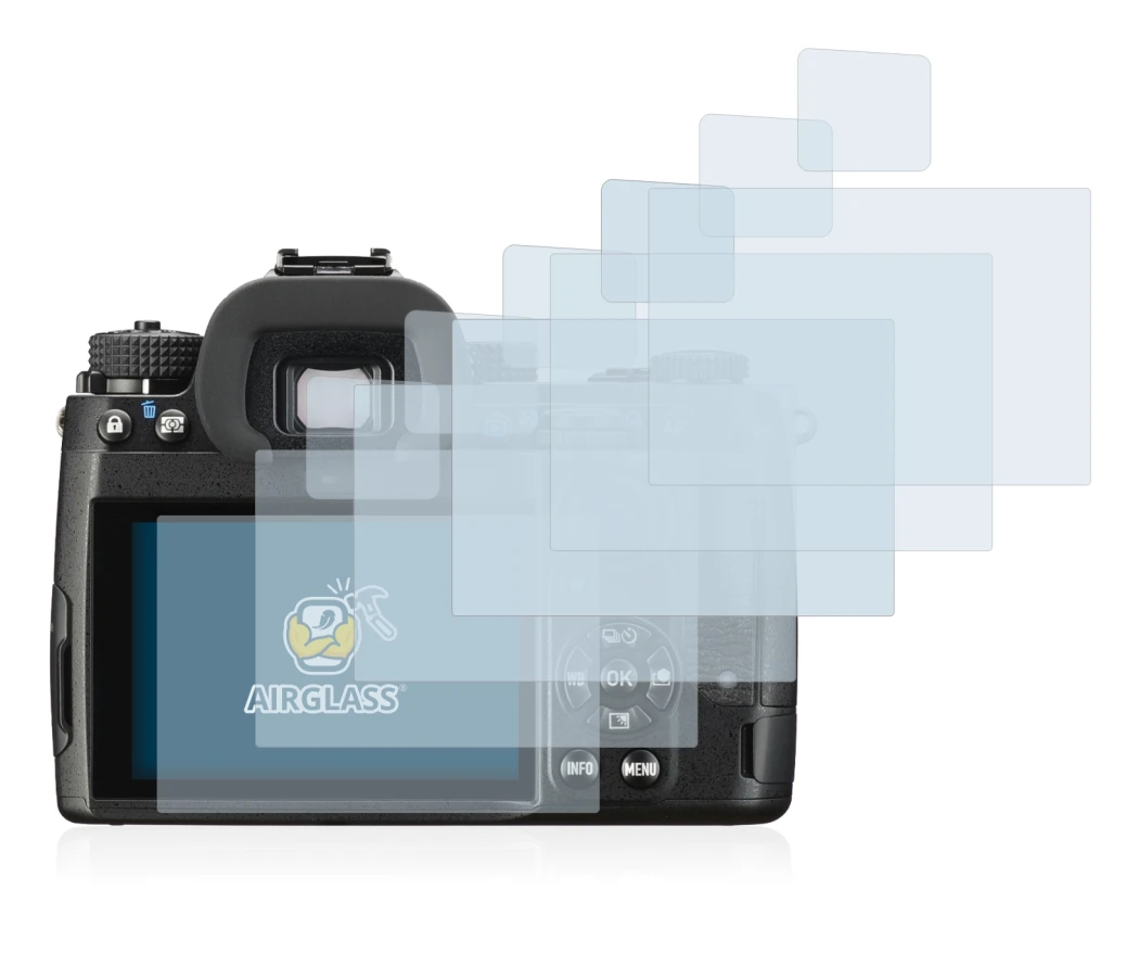 Imagen del dispositivo Pentax K-3 Mark III con una amplia variedad de protectores de pantalla.