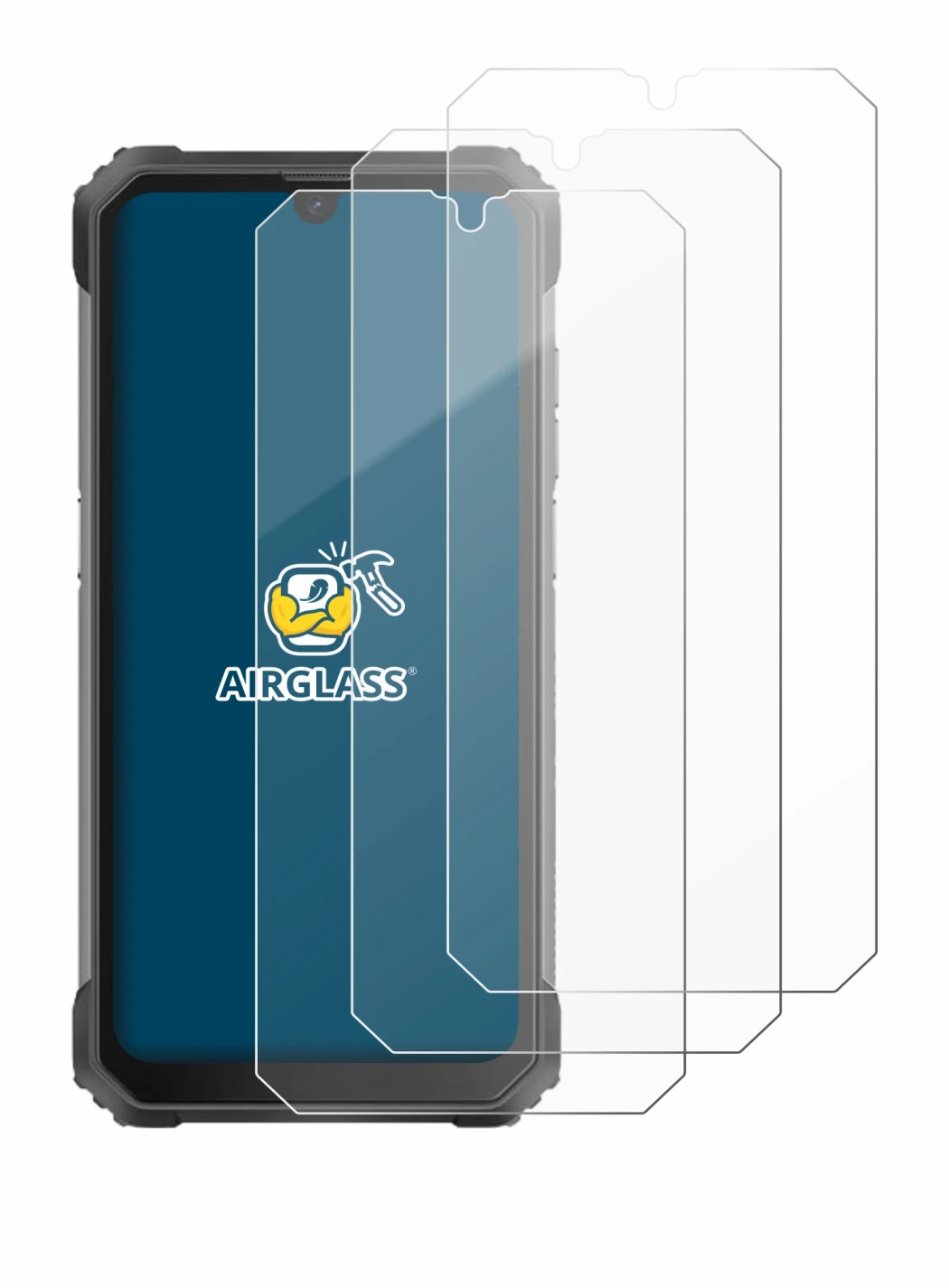 Imagen del dispositivo Blackview BV8800 con una amplia variedad de protectores de pantalla.