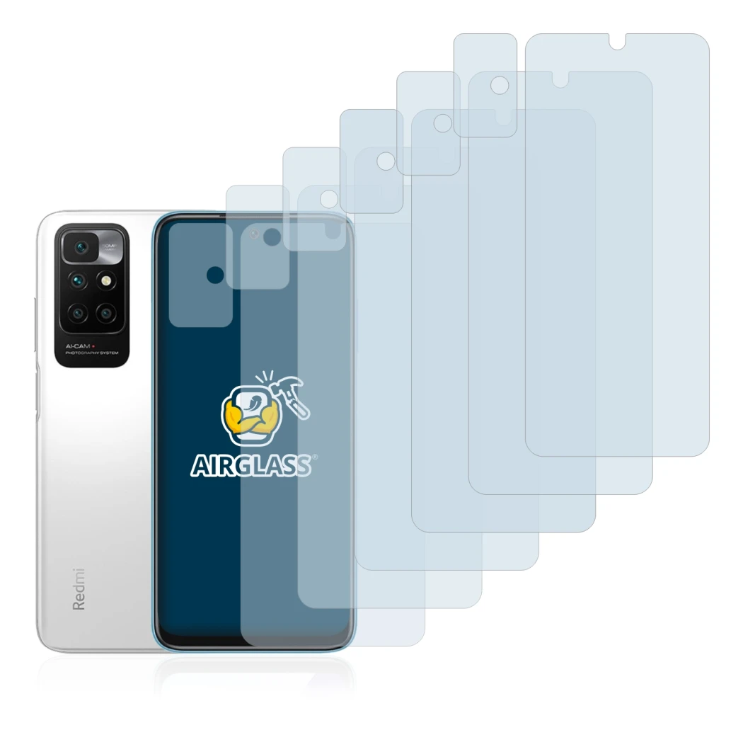 Imagen del dispositivo Xiaomi Redmi 10 (Frontal+Cámara) con una amplia variedad de protectores de pantalla.