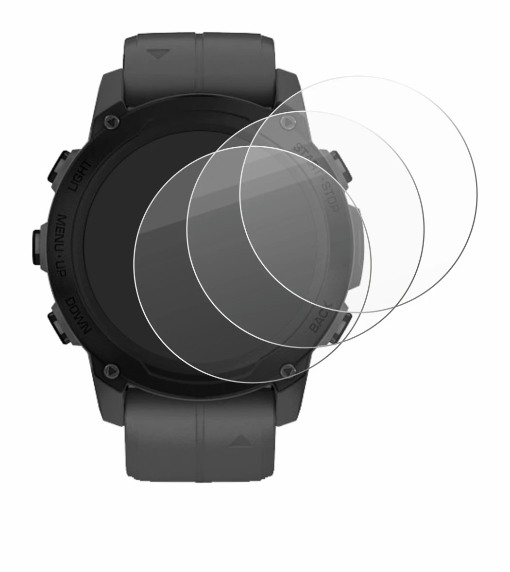 Imagen del dispositivo Garmin Descent G1 con una amplia variedad de protectores de pantalla.