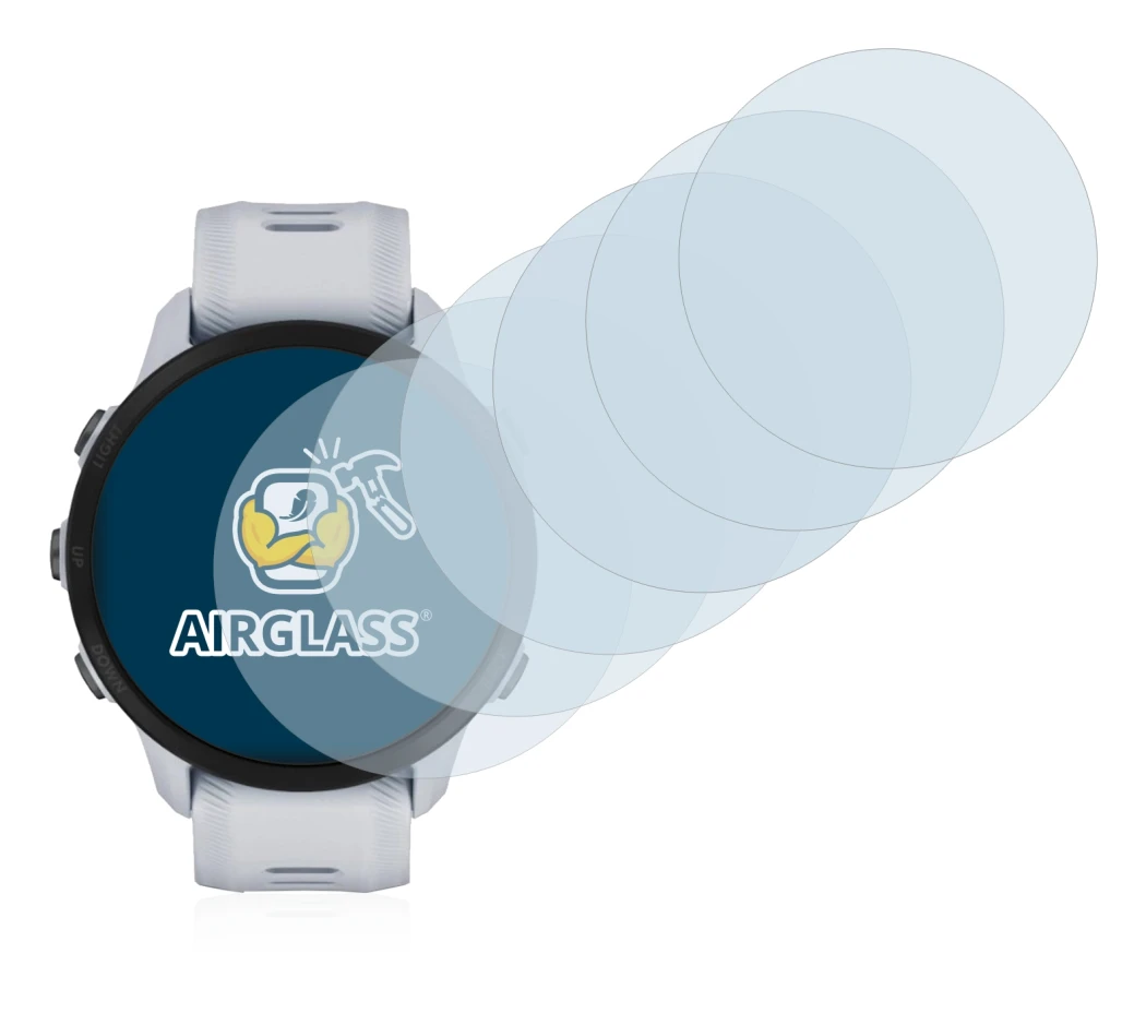 Imagen del dispositivo Garmin Forerunner 955 con una amplia variedad de protectores de pantalla.