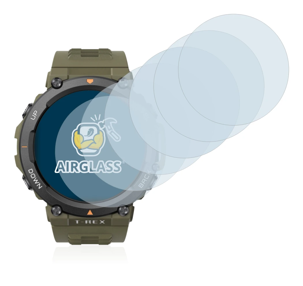 Imagen del dispositivo Huami Amazfit T-Rex 2 con una amplia variedad de protectores de pantalla.