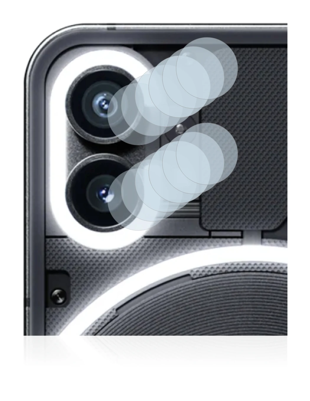 Imagen del dispositivo Nothing Phone (1) (SÓLO Cámara) con una amplia variedad de protectores de pantalla.