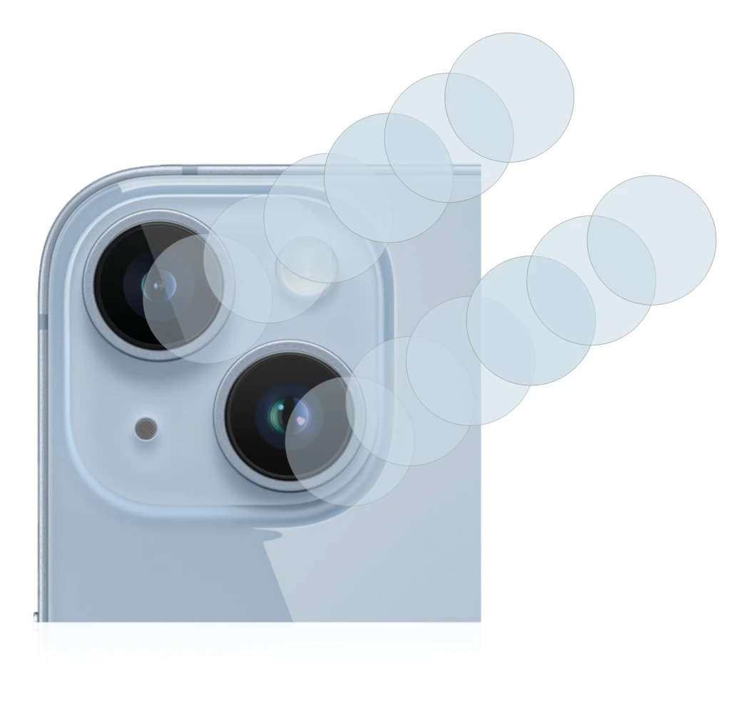 Imagen del dispositivo Apple iPhone 14 (SÓLO Cámara) con una amplia variedad de protectores de pantalla.
