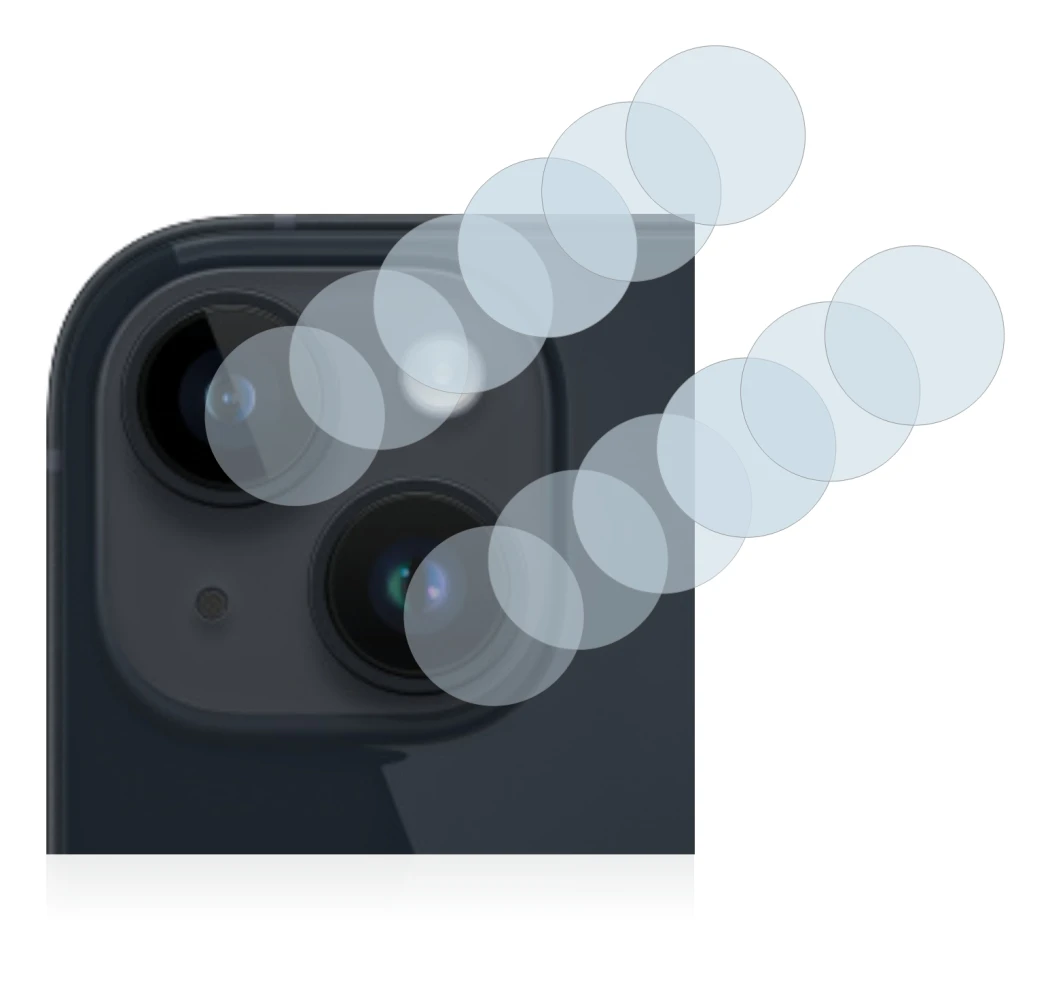 Imagen del dispositivo Apple iPhone 14 Plus (SÓLO Cámara) con una amplia variedad de protectores de pantalla.