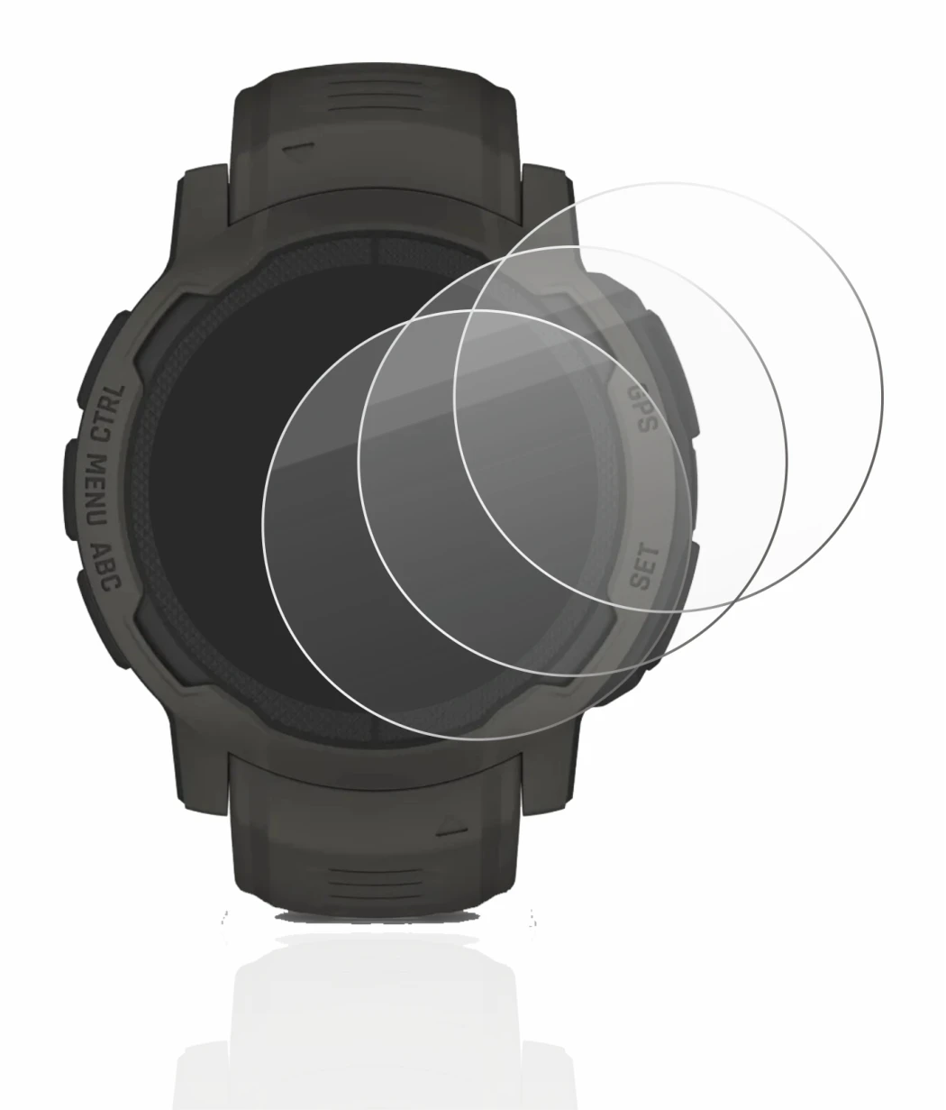 Imagen del dispositivo Garmin Instinct 2 Solar con una amplia variedad de protectores de pantalla.