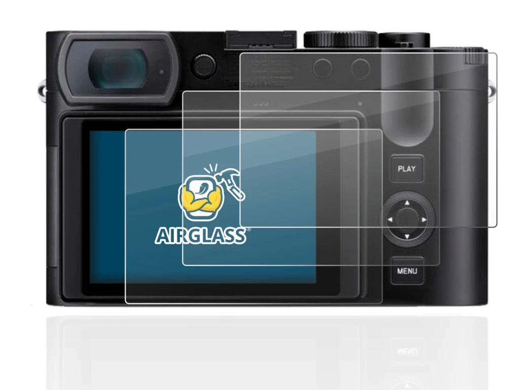 Imagen del dispositivo Leica Q3 con una amplia variedad de protectores de pantalla.