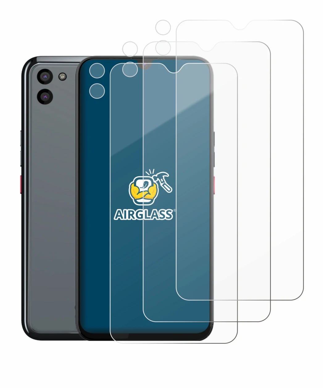 Imagen del dispositivo Gigaset GS5 PRO SE (Frontal+Cámara) con una amplia variedad de protectores de pantalla.