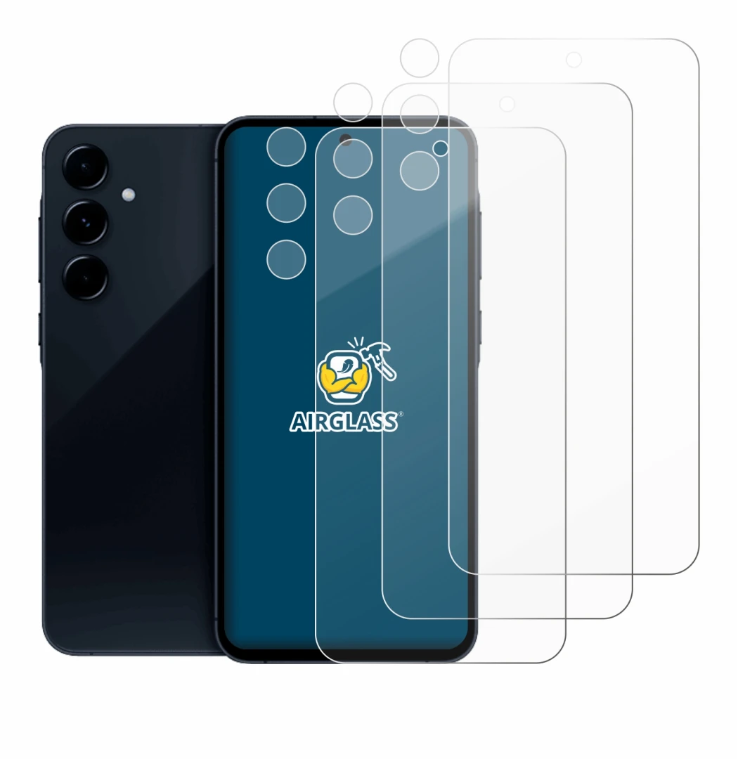 Imagen del dispositivo Samsung Galaxy A35 5G (Frontal+Cámara) con una amplia variedad de protectores de pantalla.