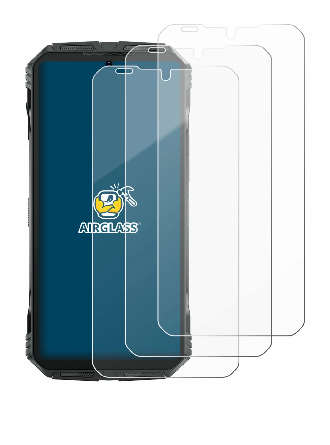 Imagen del dispositivo Doogee S Punk con una amplia variedad de protectores de pantalla.