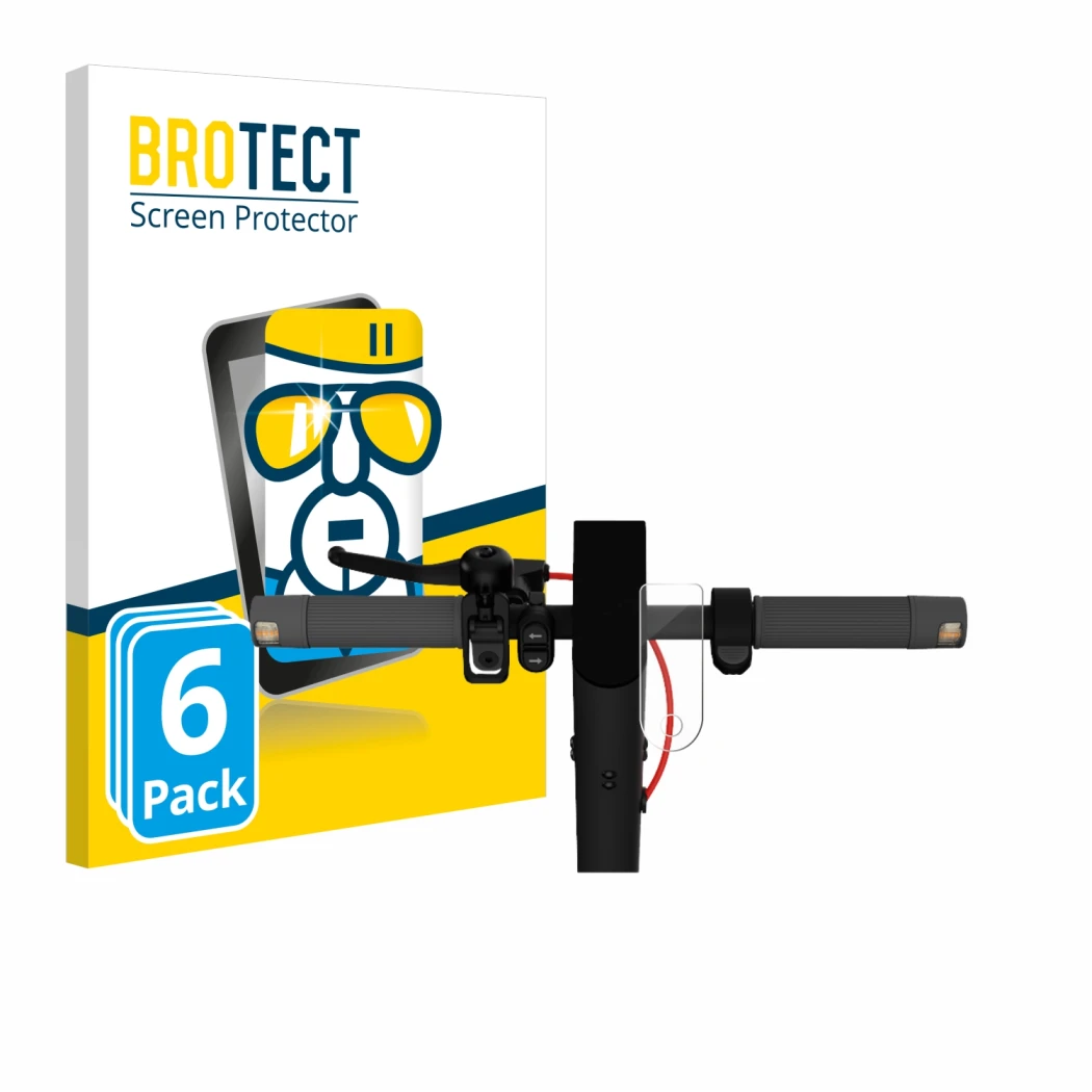 Parte frontal de un envase de producto con el logotipo de la marca BROTECT. Al lado se muestra el dispositivo Xiaomi Mi 4 Lite