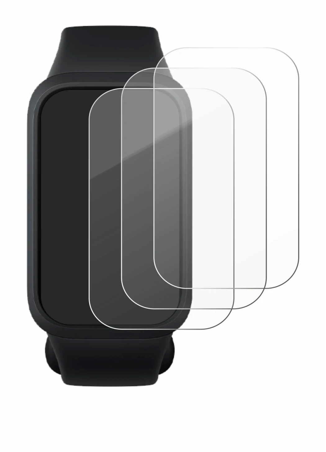 Imagen del dispositivo Xiaomi Smart Band 9 Active con una amplia variedad de protectores de pantalla.